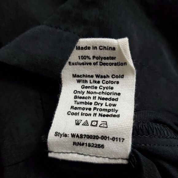 Avec Les Filles Dress Womens XS Black Ruffles Faux Wrap Mini Satin - Picture 12 of 12